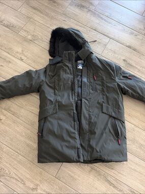 Men's Dixxon Dark gray/green Winter Parka Jacket